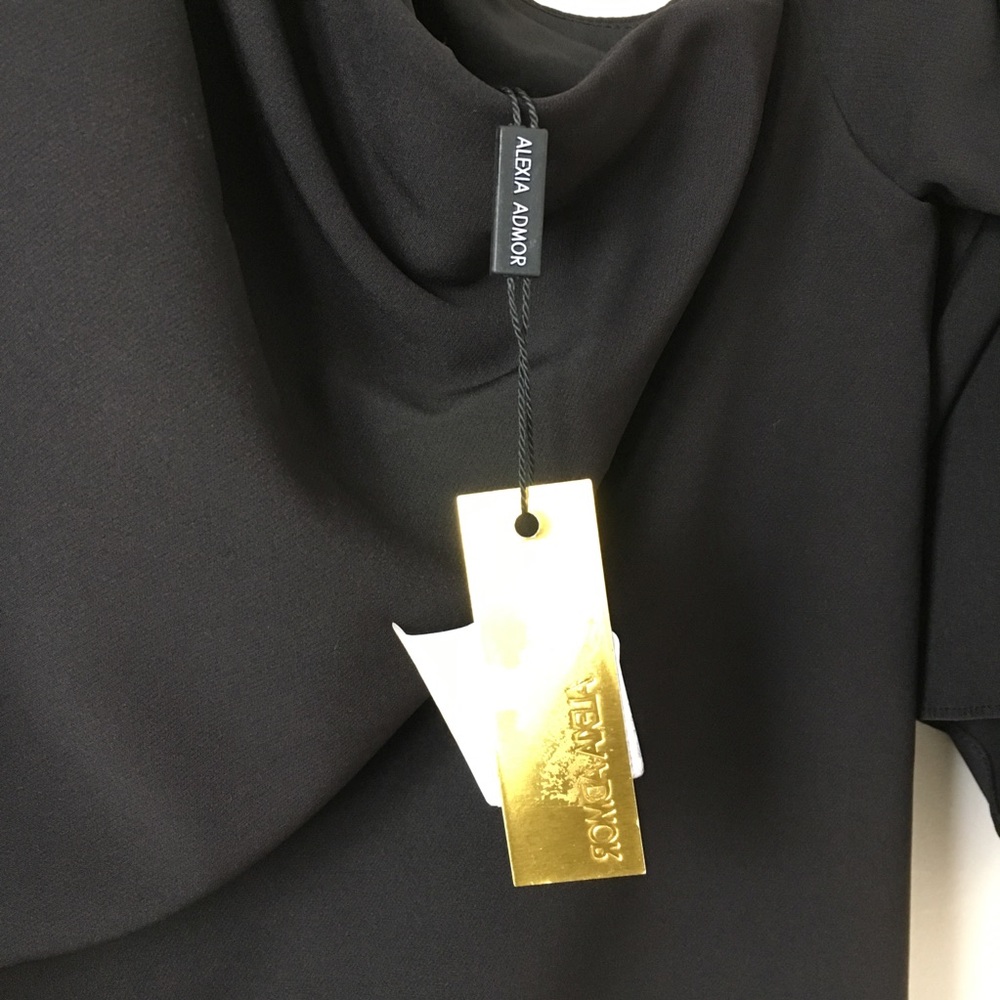 Alexia Admor flare short sleeve black jumpsuit - Picture 6 of 7